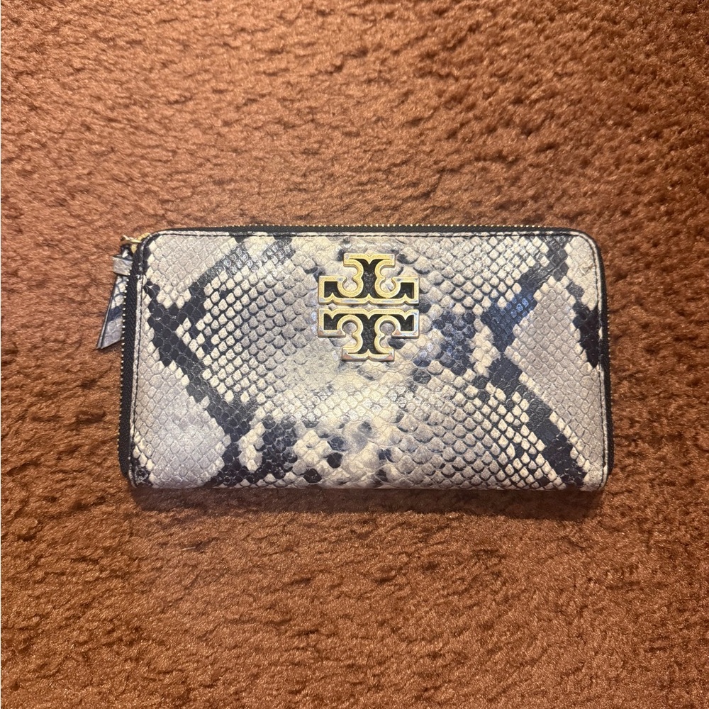 Tory Burch Python Patterned Zip Wallet - image 1